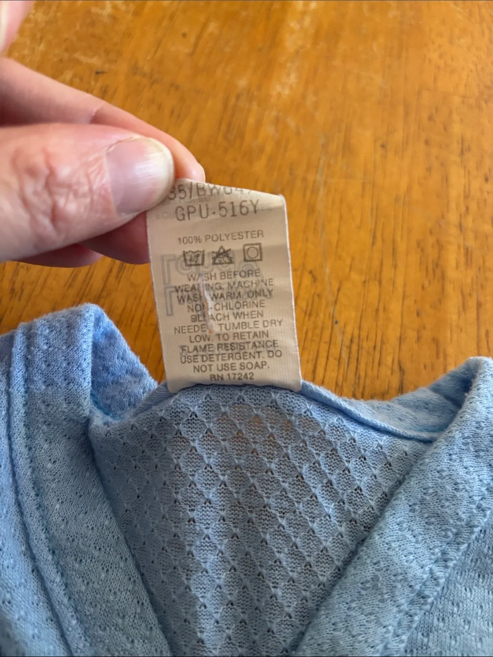 Vintage Lullaby Land Kids Light Blue Pajama Set 2T